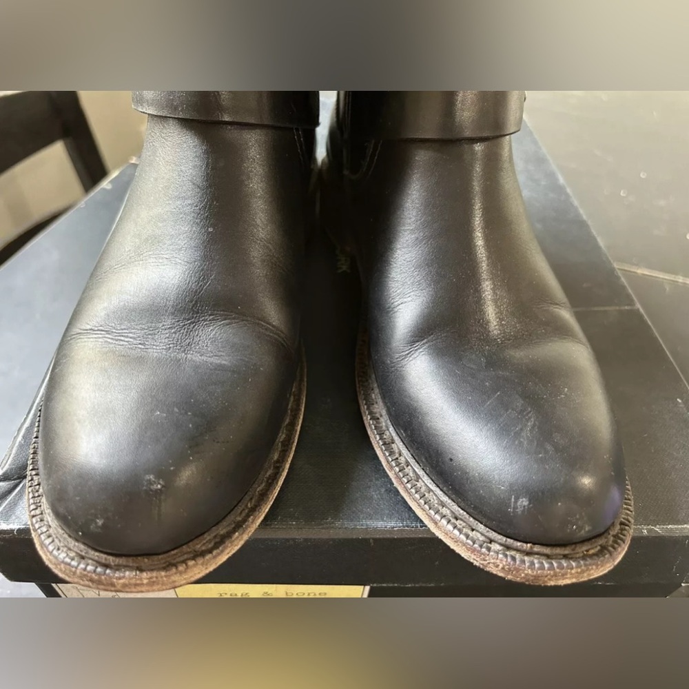 Rag & Bone Ashford Moto Boots Black Size 9 - Picture 4 of 10